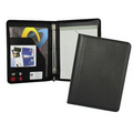 Deluxe Padfolio w/ 1" - 3 Ring Binder and Zipper Closure